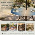 thumbnail image 6 of Round Outdoor Tablecloth with Umbrella Hole and Zipper, Navy Blue Ombre Tablecloth with Elastic Waterproof, Modern Yellow Gradient Farmhouse Art Patio Table Covers for 31" - 35" Picnic Pool Tables, 6 of 9