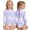 Q7White, variant on lnmuld Girls Long Sleeve Round Neck One Piece Rash Guard Swimsuit Sun Protection Set Beach Pool Swimwear Color:Multicolour,Size:3-4 Years