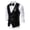 Black, variant on Men's Sequin Suit Vest with Matching Bow Tie, Slim Fit V-Neck Waistcoat for Party, Wedding, Stage Performance, 6 Colors, Sizes S-XXL