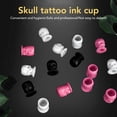 thumbnail image 3 of 200 Anillos de Pegamento para extensiones de Pestañas, Anillos de Pegamento para Pestañas, Suministros de Extensión, Taza de Tinta de Tatuaje en Forma de Calavera, Soporte de, 3 of 7