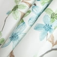 thumbnail image 6 of Elegant Floral Farmhouse Valance, Blue and Green Flowers Decorative Window Curtain Drapery for Cafe, Restaurant, School, Rod Pocket, 52 x 18 in, 6 of 6
