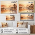 thumbnail image 5 of Designart "River Journey Ancient Egyptian Landscape" Extra Large Landscapes Framed Wall Art - Traditional Beige Egypt Entryway Framed Wall Art, 5 of 7