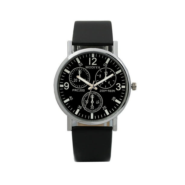 SENJIAQ Watches for Men,Three Eye Watches Quartz Men's Watch Blue Glass Belt Watch Men Birthdays, Graduations, Christmas Eve, Halloween,Anniversaries Gifts