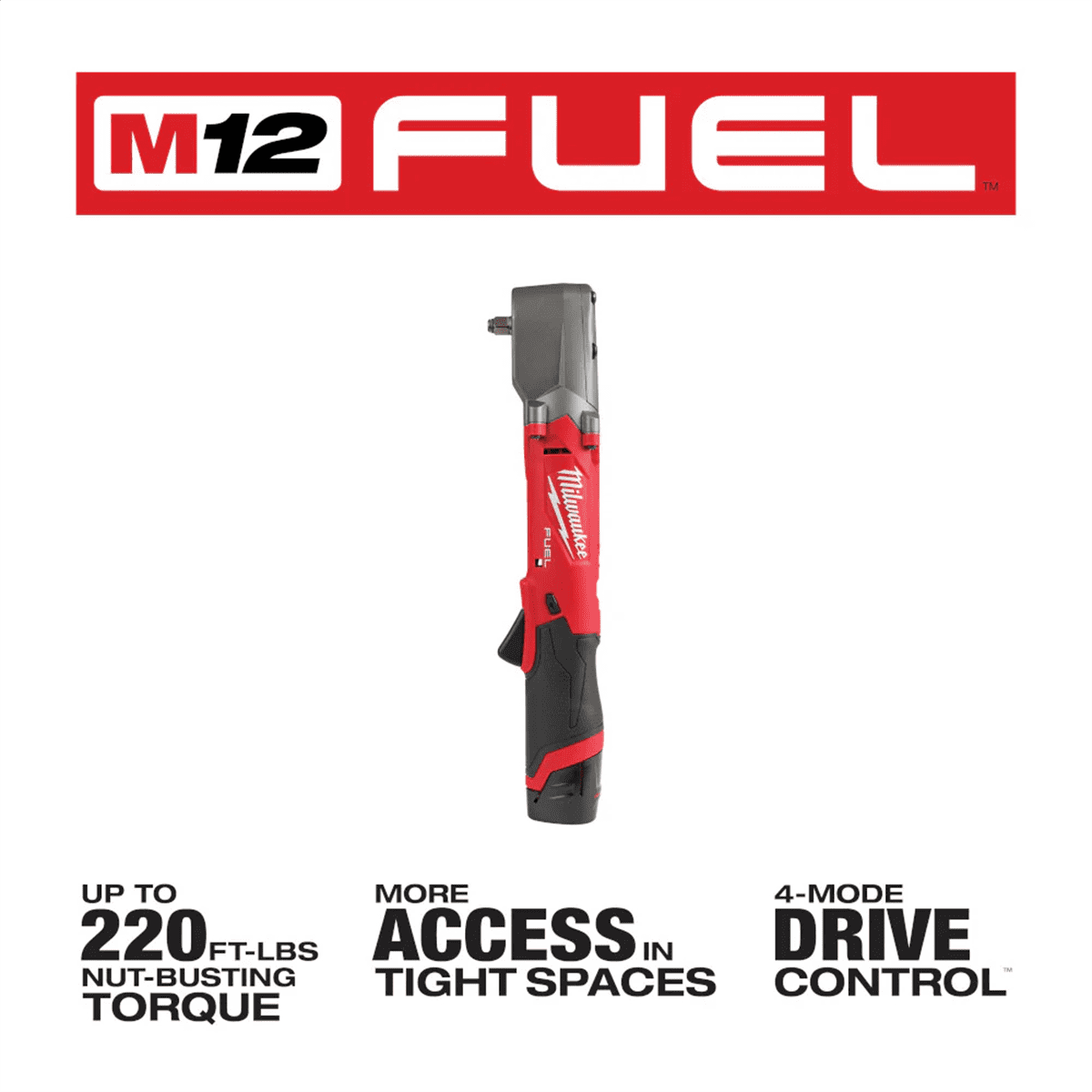Milwaukee 2564-22 M12 FUEL 3/8" Right Angle Impact Wrench Dual Drive
