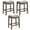 Walnut/Grey, variant on ROME + OAK Parker Backless Saddle Counter Stool - 26 in - Set of 3, Natural Wood Cream