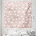 thumbnail image 1 of Cartoon Tapestry, Stars and Clouds Design Vintage Sketch Style Illustration Calming Ornate, Fabric Wall Hanging Decor for Bedroom Living Room Dorm, 5 Sizes, Sepia White Blush, by Ambesonne, 1 of 1