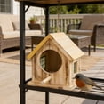 thumbnail image 5 of Kugisaki Outdoor Hanging Bird Feeder Wooden Bird House Feeder Outdoor Yard Garden Decor Unique Gifts, 5 of 6