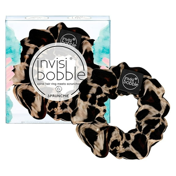 invisibobble Sprunchie Spiral Hair Ring - Purrfection - Scrunchie Stylish Bracelet, Strong Elastic Grip Coil Accessories for Women - Gentle for Girls Teens and Thick Hair