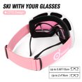thumbnail image 3 of Odoland Snow Ski Goggles S2 Double Lens Anti-Fog Windproof UV400 Eyewear for Adult and Youth-Skiing, 101% UV Protection and Helmet Compatible, 3 of 10