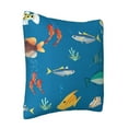 thumbnail image 2 of LNWH Decorative Pillow Covers, Cartoon Sea Creatures Square Sofa Decorative Knit Pillow Case, 12"x12", 2 of 8