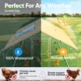 thumbnail image 5 of Quictent Premium Heavy Duty Chicken Coop with Waterproof Cover, Secure Outdoor Poultry Pen Run for 30+ Poultry, 0.78" Wire Gaps & Lockable Doors,9x18x6.5FT, 5 of 11
