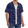 thumbnail image 2 of Gukieu Bone And Star For American Print Men's Short-sleeved Shirts, Button-down Pocket Shirts, T-shirts, Beach Vacation Travel Summer Clothing-Large, 2 of 5