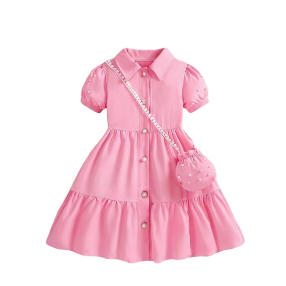 Kids Girls Formal Dress Pink Sleeveless Princess Cute Dresses Cute Clothes for Girls 4T