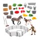 thumbnail image 3 of Set de juego de caballo y jinete, set de caballos de juguete, animales de granja, juguetes de establo para niños de 3 años en adelante. 10207, 3 of 9