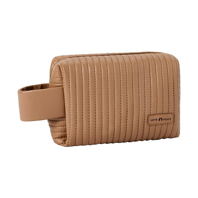 Fiudx Bonita Bolsa con Forma de Sartén, Estuche Ligero para Cosméticos, Organizador Portátil para Artículos de Tocador, Ideal para Viajes y Hogar, Ideal Como Regalo para Mujer, de Piel Sintética.