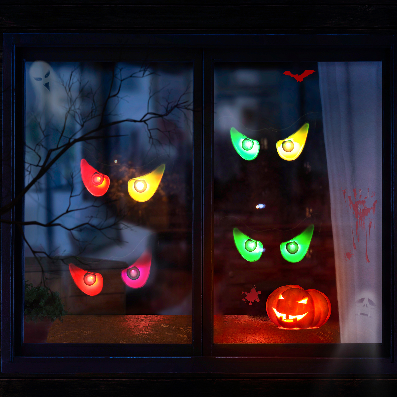 Toodour Halloween Ghost Eyes LED String Lights photo 6