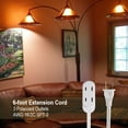 thumbnail image 3 of Hyper Tough 6' 16AWG 2-Prong Indoor Household Extension Cord, White, 3 of 10