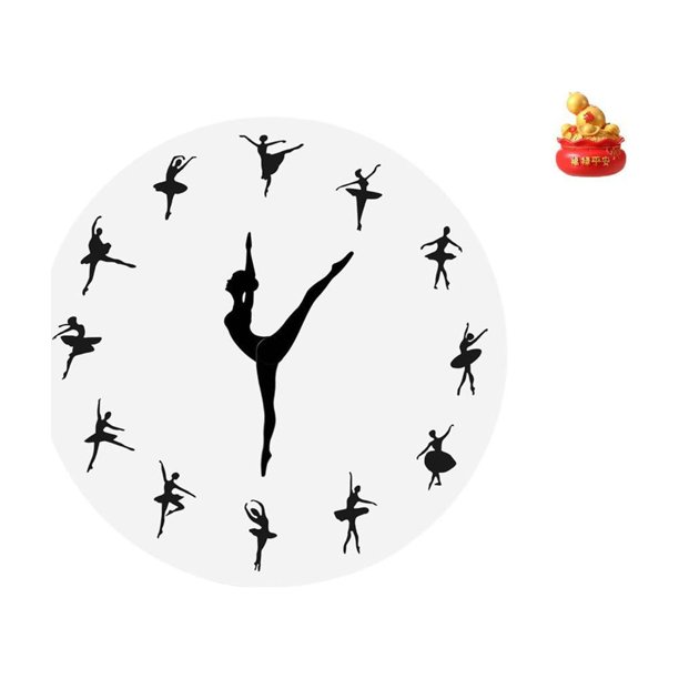 Reloj De Pared De Bailarina De Ballet Con Bolsa De Dinero, Figura Artística, Adorno Artesanal, Estatua De Cuenco Del Tesoro, Cornucopia Para El Festival De Primavera, Año Nuevo, Dormitorio,