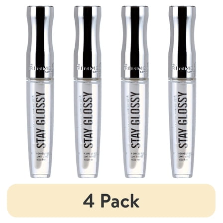 (4 pack) Rimmel Stay Glossy Lip Gloss, Seduce Me, 0.18 oz