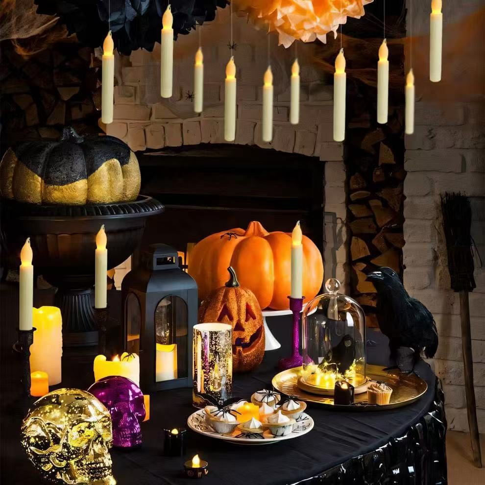 Flickering LED Flameless Floating Candles with Remote, Warm Light Decorations for Indoor/Outdoor Party