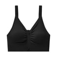 thumbnail image 3 of Hesxuno Sports Bras for Women Zip Front Workout Bra Adjustable Spaghetti Strap Yoga Bra Stretchy Quick Dry Athletic Gym Underwear Black Free Size, 3 of 6