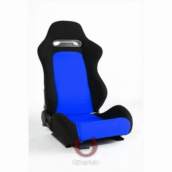 CPA1013 Black and Blue Cloth Racing Seats- Sold as a Pair