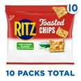 thumbnail image 4 of RITZ Toasted Chips Sour Cream and Onion Crackers, Lunch Snacks, 10 Snack Packs, 4 of 17
