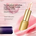 thumbnail image 4 of Color Changing Lipstick, Moisturizing Lip Balm, Temperature Sensitive Long Lasting Non Transferring Lipstick with Gold Foil Petal Jelly Gloss Finish, Hydrating Nourishing Lip Care, 4 of 5