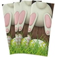 thumbnail image 6 of Easter Bunny Bottom Kitchen Tea Towels Set of 6 Absorbent Hand Dish Towels, Grass Colored Eggs Dishcloths Lint-Free 18x28 Inch Fast Drying for Cooking Baking Home Clean, 6 of 7