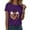 Purple, variant on Kogui Halloween T Shirts for Women Halloween Tshirt Women Pumpkin Graphic Tee Funny Fall Short Sleeve Tops Shirt (Red,M)