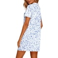 thumbnail image 6 of TaTaai Women's Nightgown with Collared Neck, Short Sleeves, Functional Pocket, and Breathable Everyday Fit Gift, 6 of 7