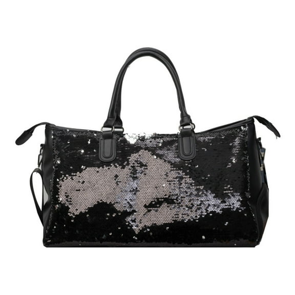 Sequins Crossbody Bag Fitness Bag Travel Bag with Shoe Compartment Shoulder Bag Gym Bag Weekends Bag Sport Bag for Trip