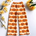 thumbnail image 4 of Halloween Flannel Pajama Pants Women Pumpkins Print Plush Fuzzy Pajama Pants Warm Cozy Pj Bottoms Cute Soft Plush Long Bottoms Women Pjs Pj Jammies, 4 of 4