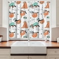 thumbnail image 2 of Ambesonne Sloth Kitchen Curtains, Sloths on Branches, 55"x39", Pale Blue Orange Black, 2 of 3