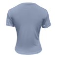 thumbnail image 4 of Tittly T Shirts for Women Basic Tees Women Casual Short Sleeve T Shirts Summer Crewneck Tshirts Cute Tee Basic Crop Tops Going Out Tops Tshirts Shirts Blue XL, 4 of 5