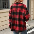thumbnail image 6 of Sevevn Long Sleeve Tops for Women Women's Casual Lapel Button Pocket Plaid Long Sleeved Shirt Top Jacket Christmas Gift, 6 of 6