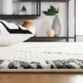 thumbnail image 4 of SAFAVIEH Moroccan Tassel Timothy Diamond Area Rug, Ivory/Black, 6'7" x 6'7" Round, 4 of 8