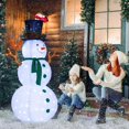 thumbnail image 5 of NALONE 6 FT Christmas Lighted Snowman with 200 LED Lights & Timer, Collapsible Snowman Christmas Decorations Outdoor Yard Home, Fluffy Snowman with Bird & Squirrel(6FT), 5 of 8