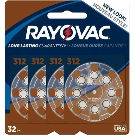 Rayovac Size 312 Ha 32pk Mercury Free