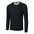 thumbnail image 1 of Palato Mens T Shirts,Autumn And Winter Men's Long Sleeve Tshirt Fashion Three Button Bottomed Shirt, 1 of 1