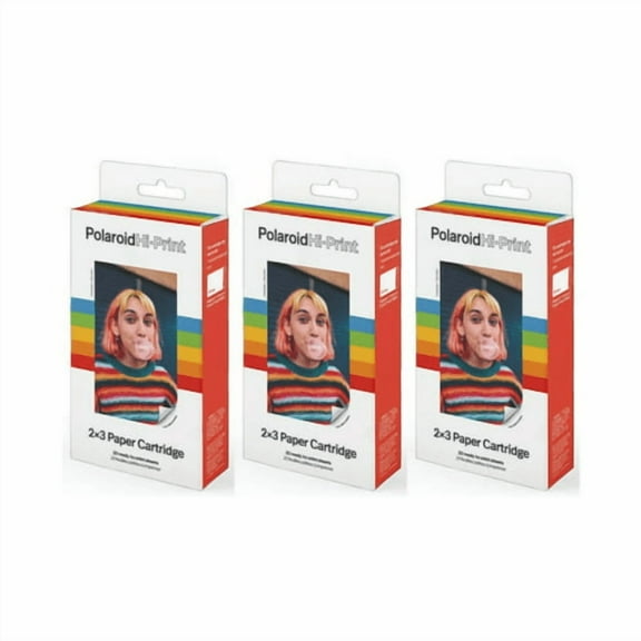 Polaroid Hi-Print Paprt Triple Pack of 2x3 Paper Cartridge (60 Sheets)
