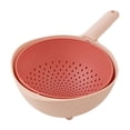 thumbnail image 2 of YYV Double-Layer Rotating Salad Spinner Colander with Handle Multi-Function Draining Basket for Fruit Vegetable Washing Pasta Straining Rotating Sieve Kitchen Gadget, 2 of 9