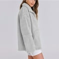 thumbnail image 3 of Fanxing Women's Warm Faux-Fur Coat Winter Sherpa Jacket Coat Oversized Solid Long Sleeve Outerwear Christmas Gift, 3 of 7