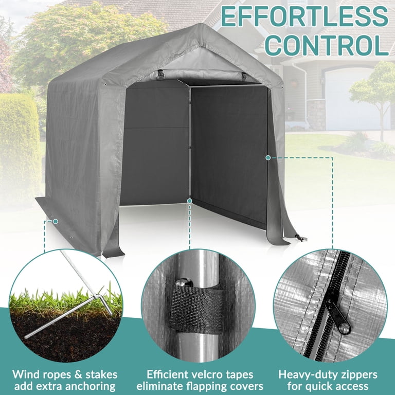 Ktaxon, Metal Carport, 6'x6' Outdoor Heavy Duty Car Shelter