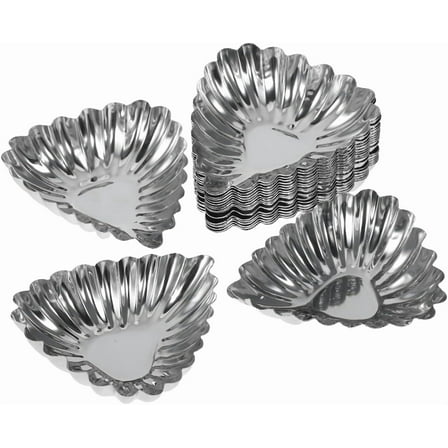 ABCISI 20Pcs Household Egg Tart Molds Muffin DIY Molds Mini Tart Pans Fluted Tart Pans Molds for Baking Tartlets, Pies, Quiches, Cakes, Cupcake