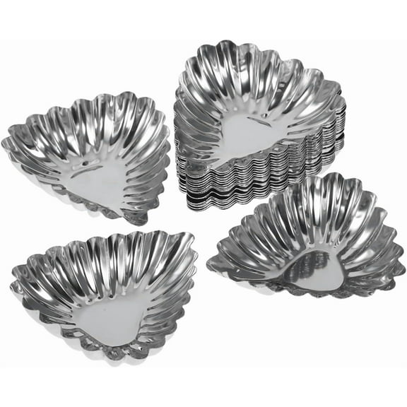 ABCISI 20Pcs Household Egg Tart Molds Muffin DIY Molds Mini Tart Pans Fluted Tart Pans Molds for Baking Tartlets, Pies, Quiches, Cakes, Cupcake