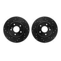 Dynamic Friction Company Rear Brake Rotors-Drilled and Slotted-Black 8002-63121