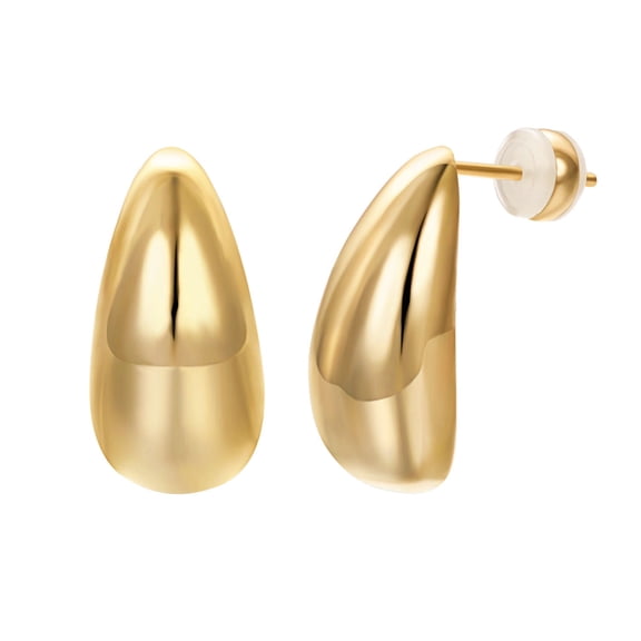 Airokiy Chunky Gold Hoop Earrings for Women Gold Teardrop Earrings for Women Statement Earrings