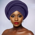 thumbnail image 4 of MEICHEN Fashion Solid Color Turban Caps Beanie Headscarf Pre Tied Braid Headwraps for Women, 4 of 5