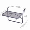 thumbnail image 4 of Table de Rampe pour Balcon, Table Suspendue Pliante d'Extérieur avec Cadre en Métal, 4 of 7